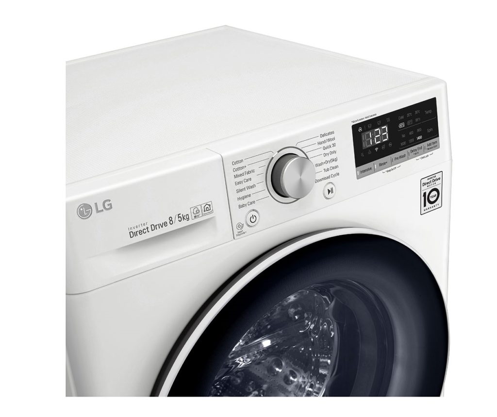 Lavadora Secadora LG F4DN408N0 A, Lava 8kg, Seca 5kg, Inverter AI