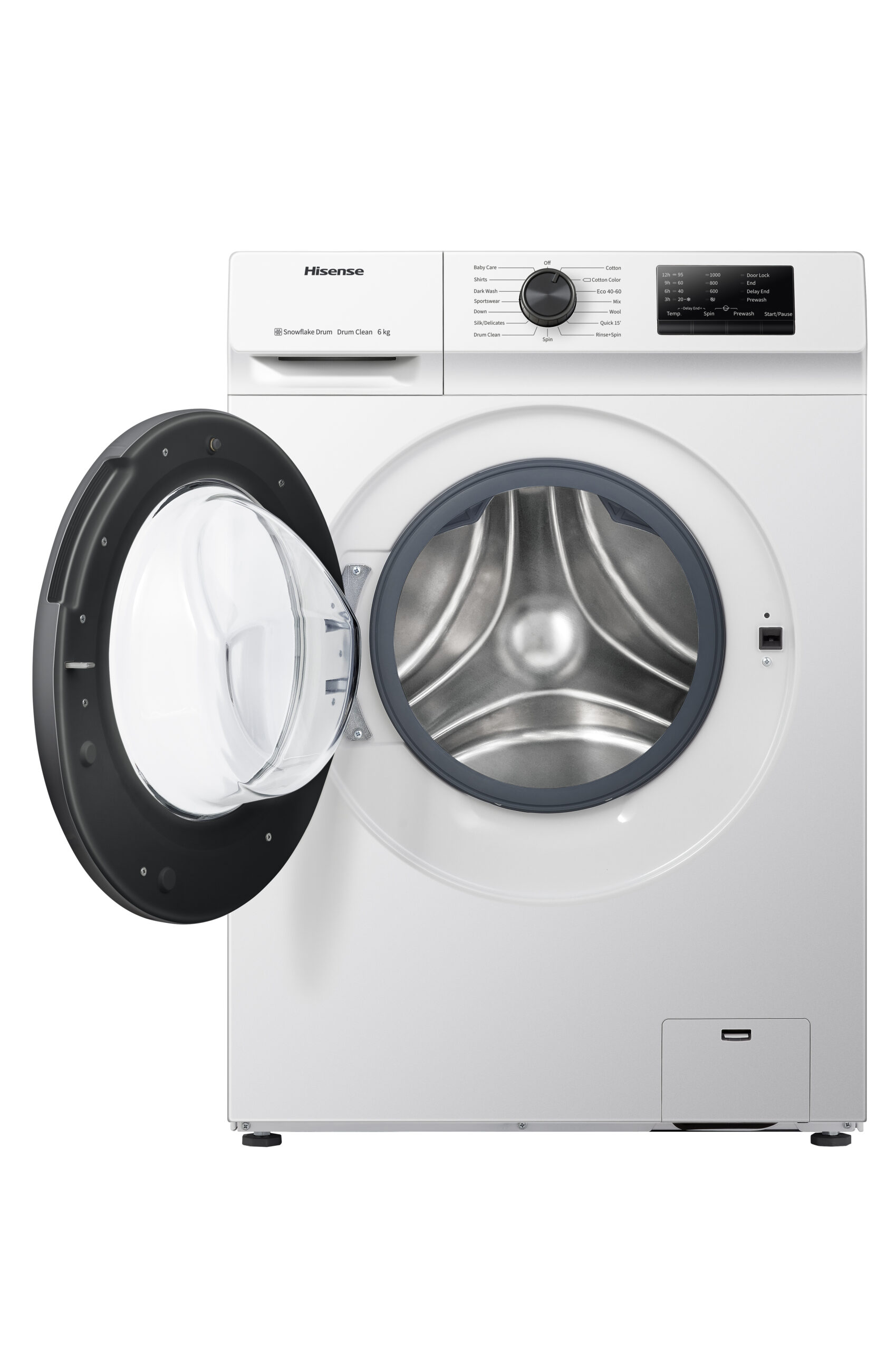 Lavadora Hisense WFVC6010E - Clase E, 6 kg, 1000r, 15 Programas, Blanca -  ElectroCity