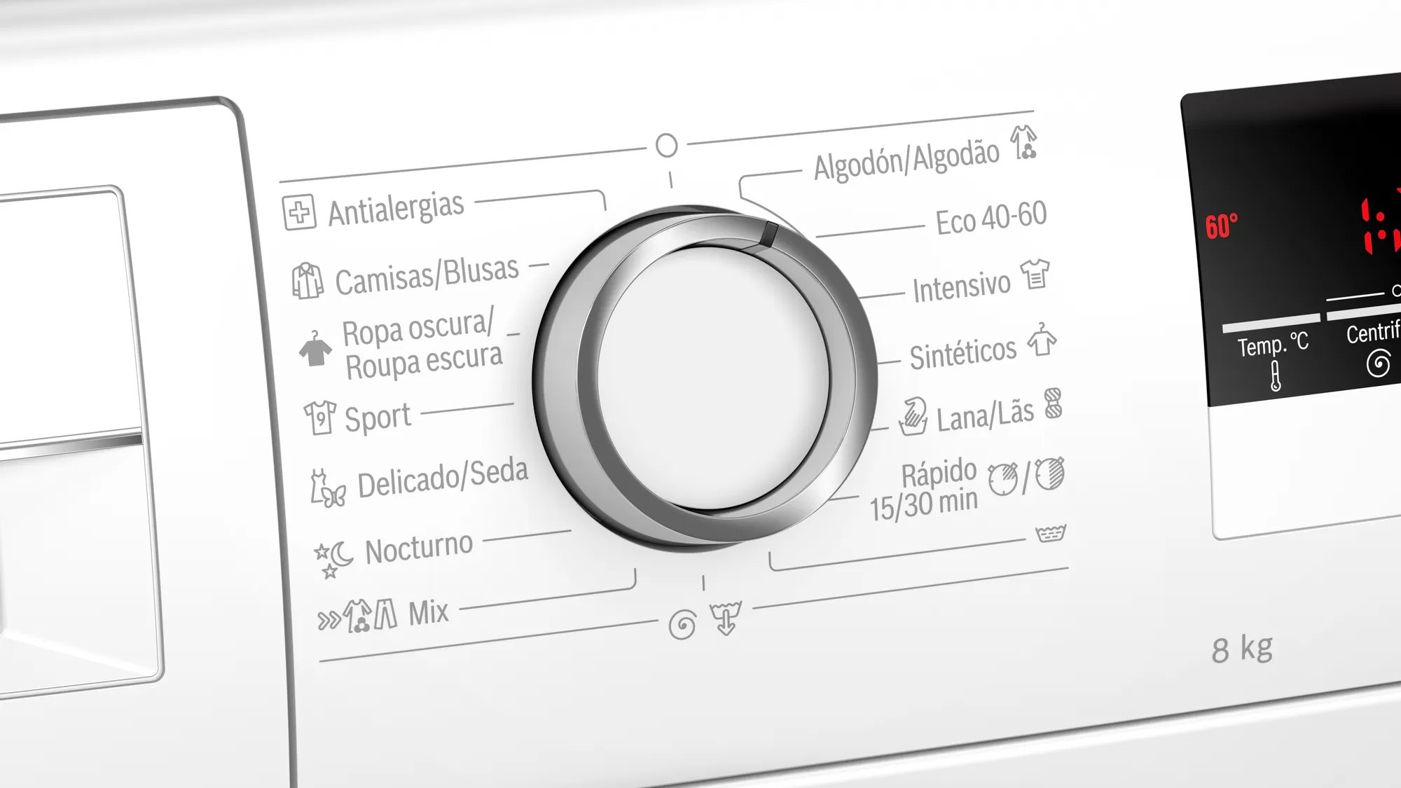 Lavadora Bosch WAN24265ES - Clase C, 8kg, 15 Progr., 1200r, EcoSilence,  SpeedPerfect, Blanca - ElectroCity