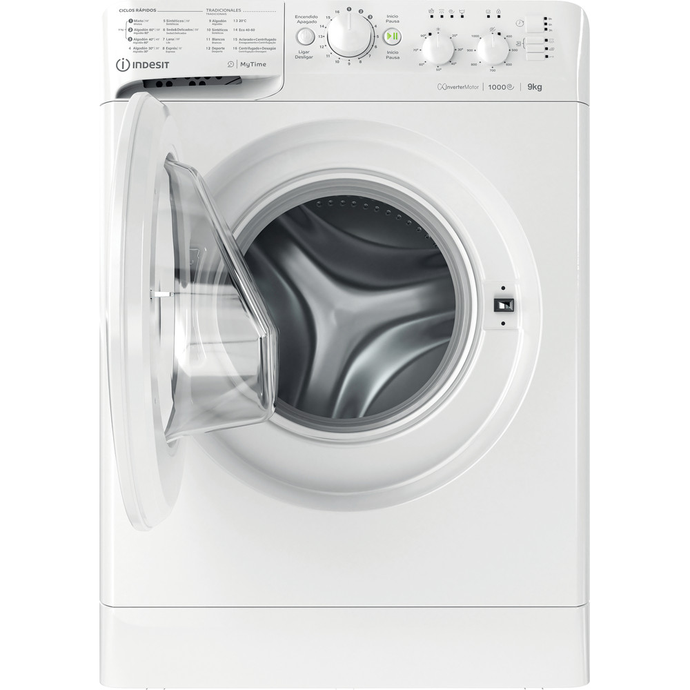 Lavadora Indesit EWD 61051 W SPT N - Clase F, 6kg, 1000r, 16 Programas,  Blanca - ElectroCity