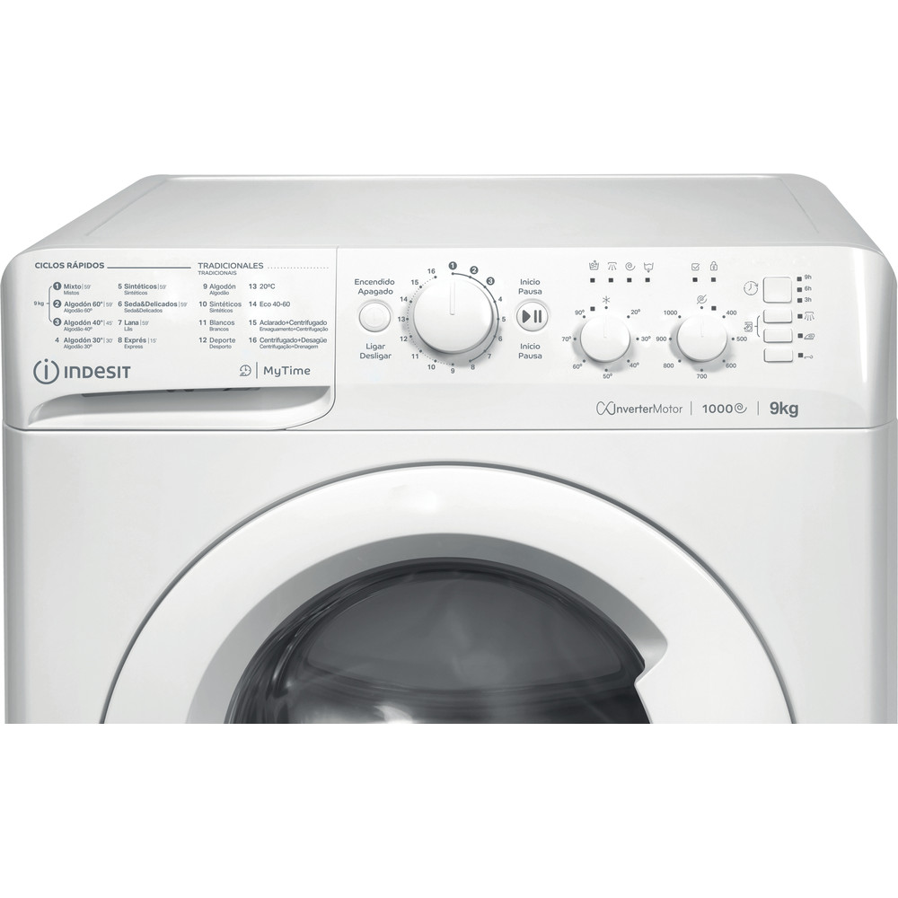 Lavadora Indesit EWD 61051 W SPT N - Clase F, 6kg, 1000r, 16 Programas,  Blanca - ElectroCity