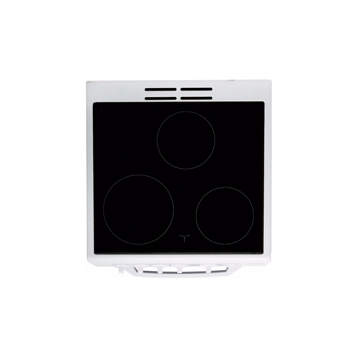 Cocina eléctrica blanca de vitrocerámica con horno grill