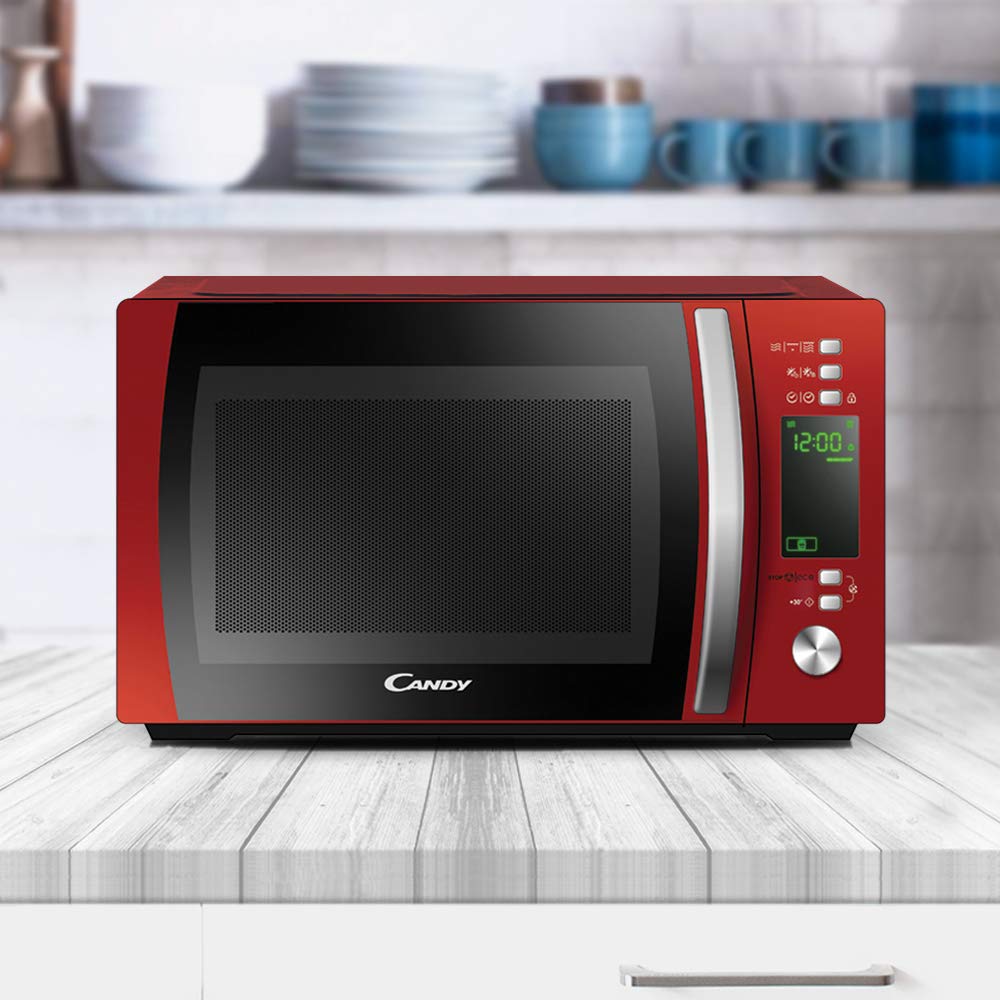 Microondas Candy CMXG 20DR - 700W, 20 Litros, Con Grill, 40 Programas,  Display, Color Rojo - ElectroCity