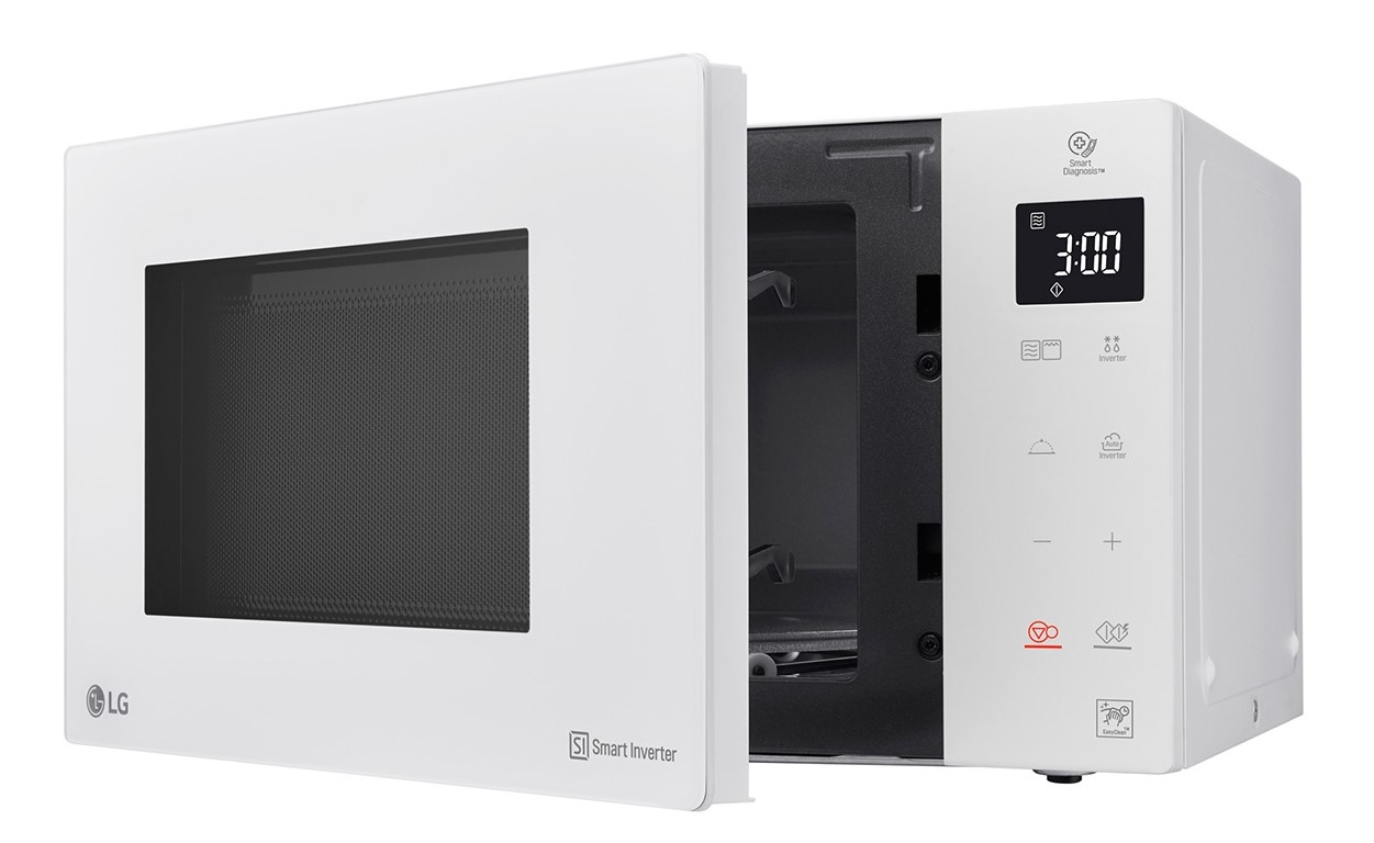 Microondas LG MH6535GDH - 1000W, 25 Litros, Grill de cuarzo, Smart Inverter,  Blanco - ElectroCity