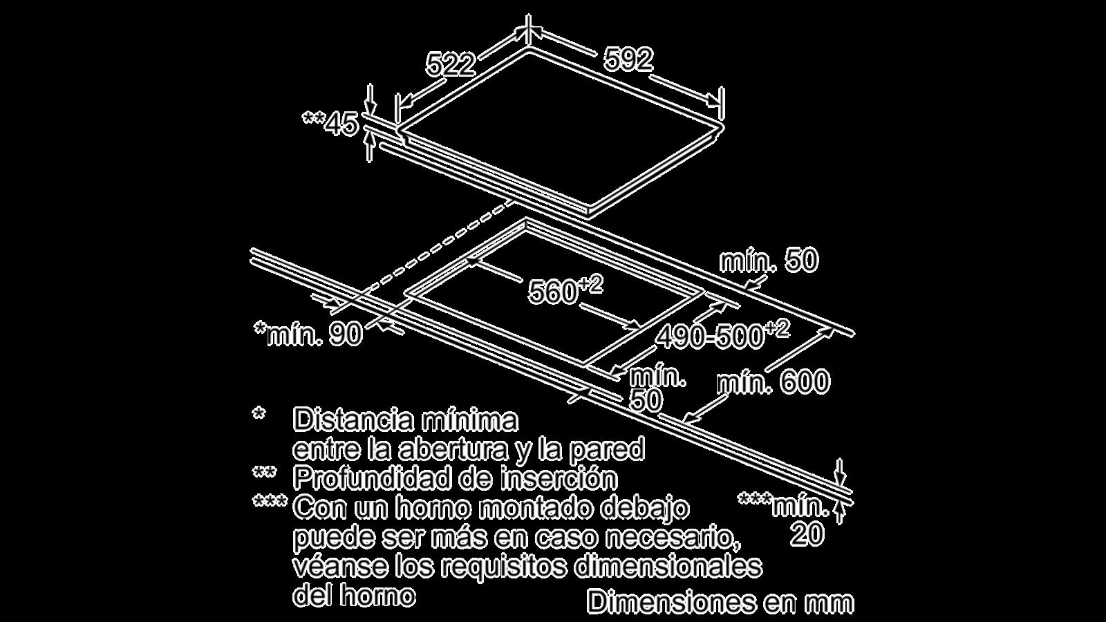 Junta cristal vitroceramica Bosch PKK775T01E01 041316