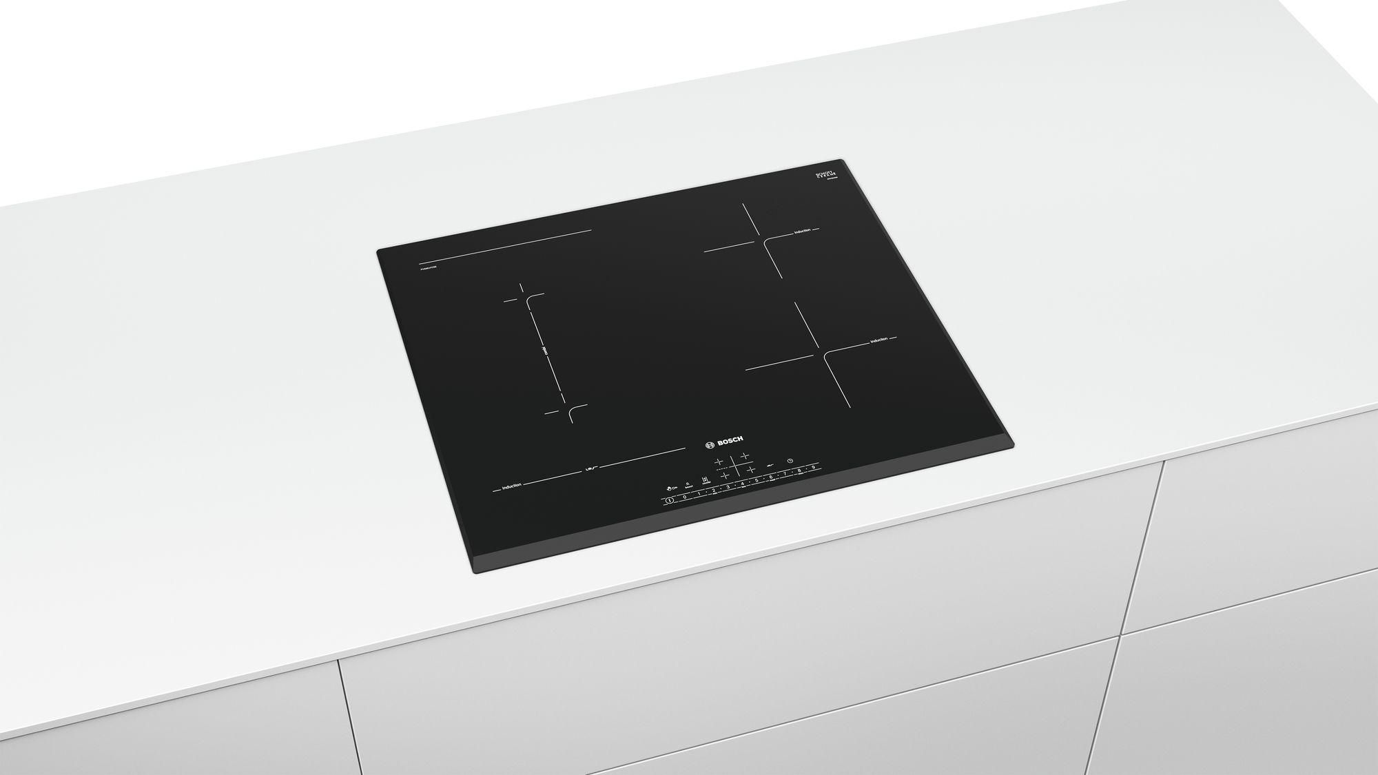 Placa Inducción Bosch PVS651FC5E - 4 Zonas, 60cm, CombiZone, PerfectFry,  DirectSelect, 17 Potencias - ElectroCity