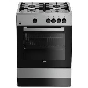 Cocina de gas Butano BEKO FSG62000 DXL - 4 quemadores y Horno de gas gran  capacidad, Clase A, Inox - ElectroCity