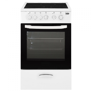 Cocina Eléctrica Beko CSS48100GW - Vitrocerámica, 3 Fuegos, Horno